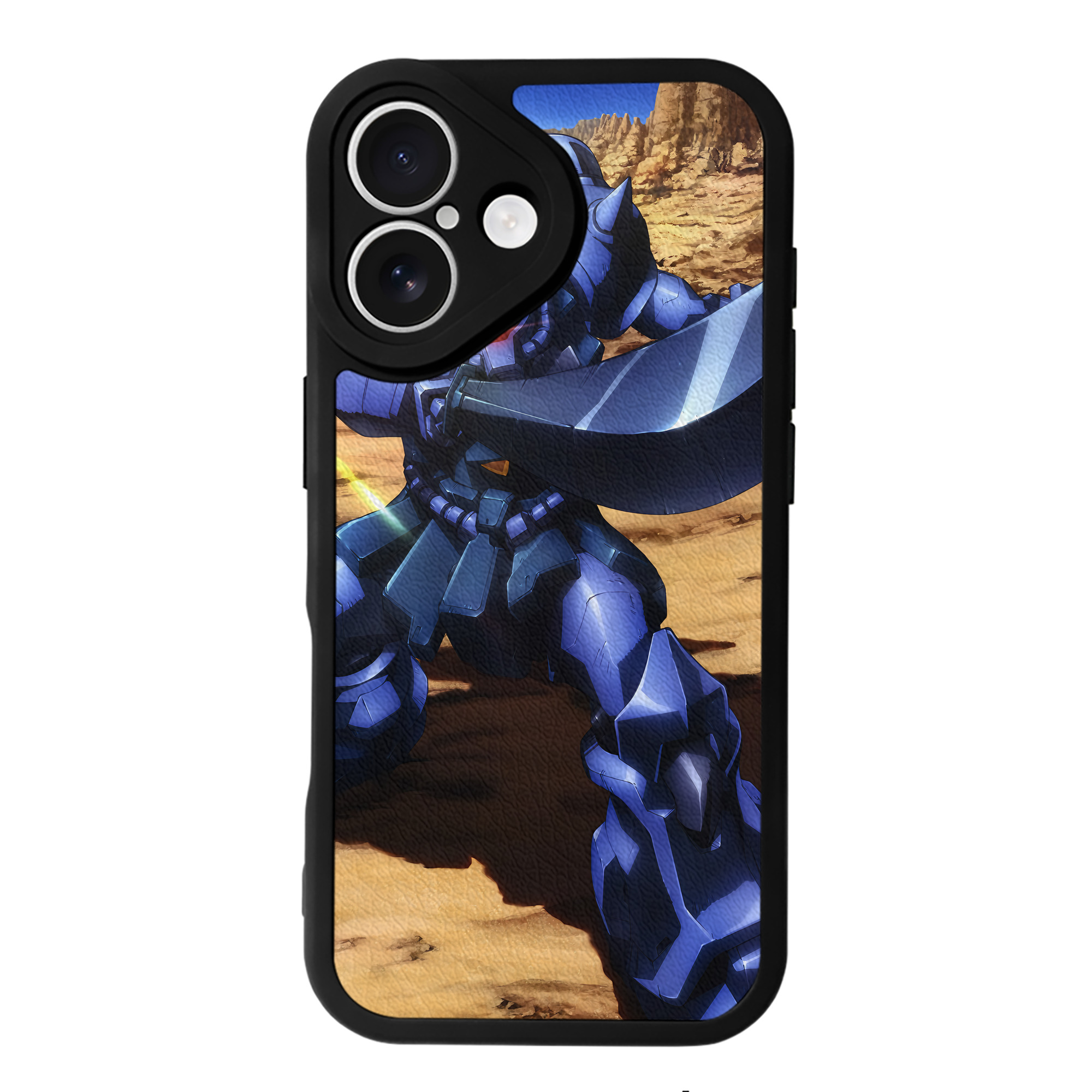 （画像用） 機動戦士ガンダム Mobile Suit Gundam 【iPhone 16シリーズ対応】シリコンスマホケース（レザー調） 材質：シリコン